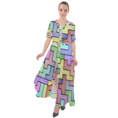 Colorful Stylish Design Waist Tie Boho Maxi Dress by gasi