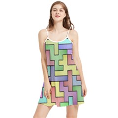 Colorful Stylish Design Summer Frill Dress by gasi