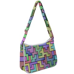 Colorful Stylish Design Zip Up Shoulder Bag by gasi