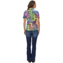 Colorful stylish design Women s Short Sleeve Double Pocket Shirt View4