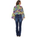 Colorful stylish design Boho Long Bell Sleeve Top View4