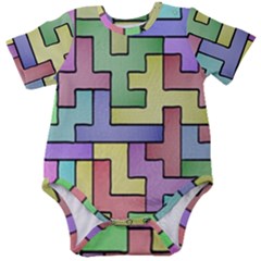 Colorful Stylish Design Baby Short Sleeve Onesie Bodysuit by gasi