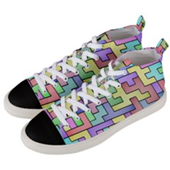 Colorful Stylish Design Men s Mid-top Canvas Sneakers by gasi