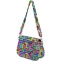 Colorful stylish design Saddle Handbag View2