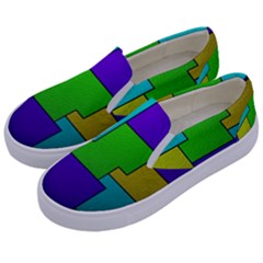 Colorful Design Kids  Canvas Slip Ons by gasi