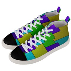 Colorful Design Men s Mid-top Canvas Sneakers by gasi