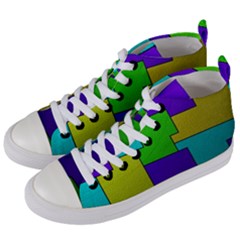 Colorful Design Women s Mid-top Canvas Sneakers by gasi