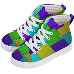 Colorful Design Kids  Hi-top Skate Sneakers by gasi