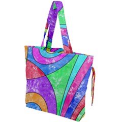 Colorful Stylish Design Drawstring Tote Bag by gasi