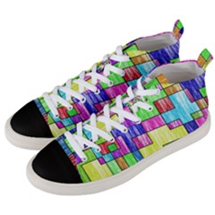 Colorful Stylish Design Men s Mid-top Canvas Sneakers by gasi