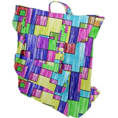 Colorful Stylish Design Buckle Up Backpack by gasi