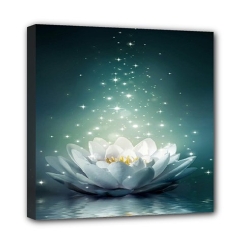 Sparkle Lotus Mini Canvas 8  X 8  (stretched) by Sparkle