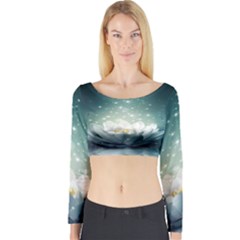 Sparkle Lotus Long Sleeve Crop Top by Sparkle