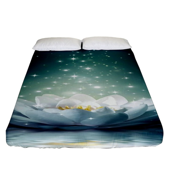 Sparkle Lotus Fitted Sheet (King Size)