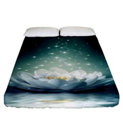 Sparkle Lotus Fitted Sheet (california King Size) by Sparkle