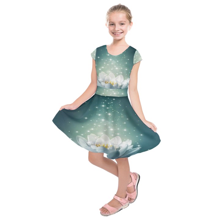 Sparkle Lotus Kids  Short Sleeve Dress