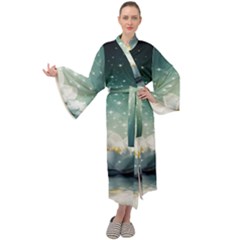 Sparkle Lotus Maxi Velour Kimono by Sparkle