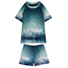 Sparkle Lotus Kids  Swim Tee And Shorts Set by Sparkle