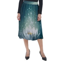 Sparkle Lotus Classic Velour Midi Skirt  by Sparkle