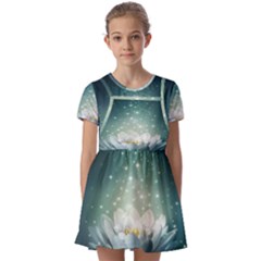 Sparkle Lotus Kids  Short Sleeve Pinafore Style Dress