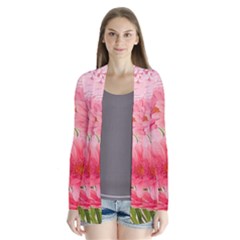 Nature Flowers Drape Collar Cardigan by Sparkle