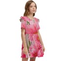 Nature Flowers Kids  Frilly Sleeves Pocket Dress View2