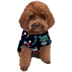 Christmas Pattern Dog T-shirt by designsbymallika