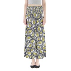 Gong Instrument Motif Pattern Full Length Maxi Skirt by dflcprintsclothing