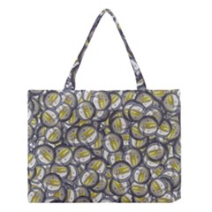 Gong Instrument Motif Pattern Medium Tote Bag by dflcprintsclothing