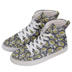 Gong Instrument Motif Pattern Women s Hi-top Skate Sneakers by dflcprintsclothing