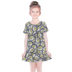 Gong Instrument Motif Pattern Kids  Simple Cotton Dress by dflcprintsclothing