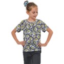 Gong Instrument Motif Pattern Kids  Mesh Piece Tee View1