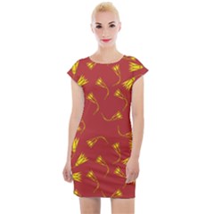 Background Pattern Texture Design Cap Sleeve Bodycon Dress by Ravend