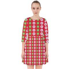 Festive Pattern Christmas Holiday Smock Dress by Ravend