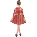 Festive Pattern Christmas Holiday Kids  Quarter Sleeve Shirt Dress View2