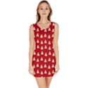 White Christmas Tree Red Bodycon Dress View1