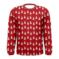 White Christmas Tree Red Men s Long Sleeve Tee by TetiBright