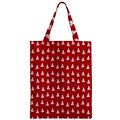 White Christmas Tree Red Zipper Classic Tote Bag