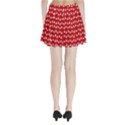 White Christmas Tree Red Pleated Mini Skirt View2