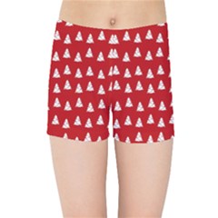 White Christmas Tree Red Kids  Sports Shorts by TetiBright