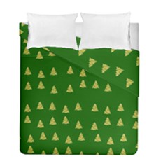 Green Christmas Trees Green Duvet Cover Double Side (full/ Double Size) by TetiBright