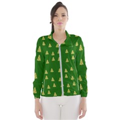 Green Christmas Trees Green Women s Windbreaker by TetiBright