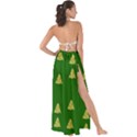 Green Christmas Trees Green Maxi Chiffon Tie-Up Sarong View2