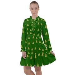 Green Christmas Trees Green All Frills Chiffon Dress by TetiBright