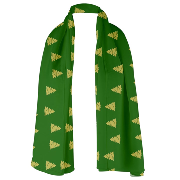 Green Christmas Trees Green Lightweight Scarf 