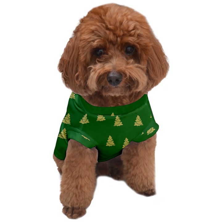 Green Christmas Trees Green Dog T-Shirt