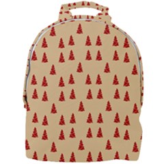 Red Christmas Tree Brown Mini Full Print Backpack by TetiBright