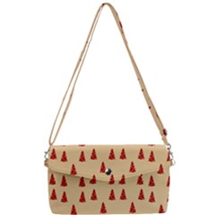 Red Christmas Tree Brown Removable Strap Clutch Bag by TetiBright