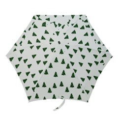 Green Christmas Trees White Mini Folding Umbrellas by TetiBright