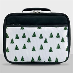 Green Christmas Trees White Lunch Bag